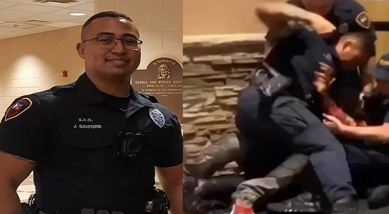 Jeromy Sanford has gone viral on Facebook, but not for good reasons. The Lafayette, Louisiana police officer was caught on camera beating a sixteen-year-old black teenager. On Facebook, people have identified him for beating the child, and calling on Lafayette's mayor to fire him, also exposing him as a school resource officer at Lafayette Middle School.