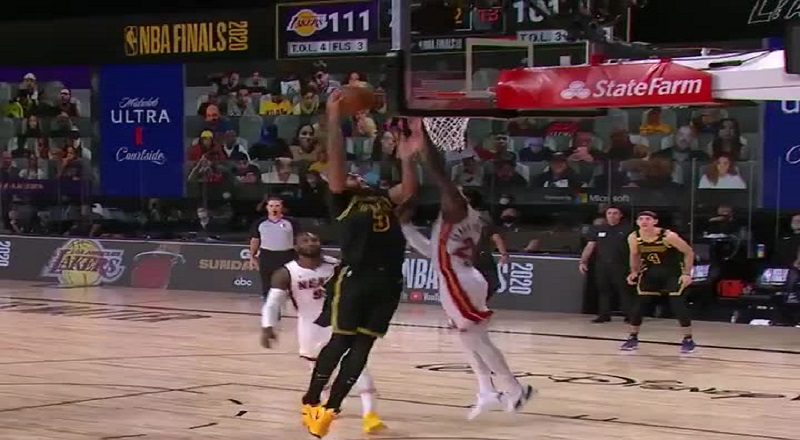Kendrick Nunn blocked Anthony Davis, as he went up for a dunk. A real David vs. Goliath moment, the block came as a surprise. Fans on Twitter are going wild, after seeing this improbable block.