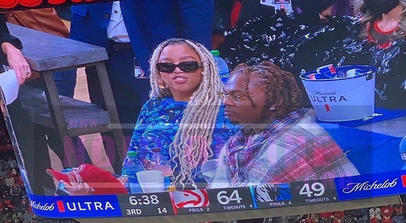 Gunna takes Chloe Bailey to Hawks game after posting her on IG Story