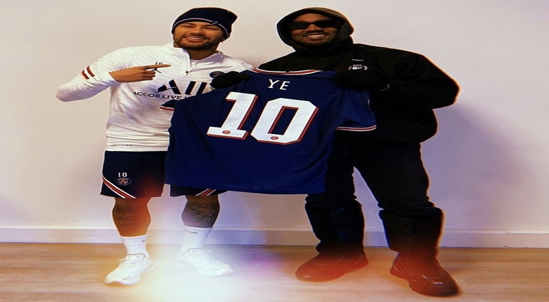 Neymar gifts Kanye West custom Paris Saint-Germain jersey