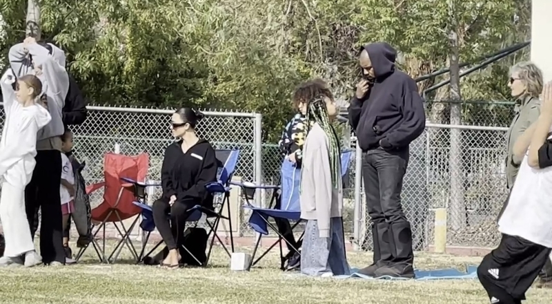 Kanye West and Kim Kardashian attend son Saint's soccer game together 